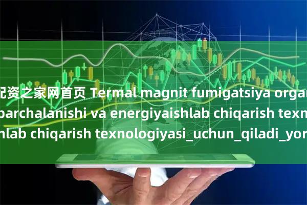 配资之家网首页 Termal magnit fumigatsiya organik moddalarning parchalanishi va energiyaishlab chiqarish texnologiyasi_uchun_qiladi_yordam